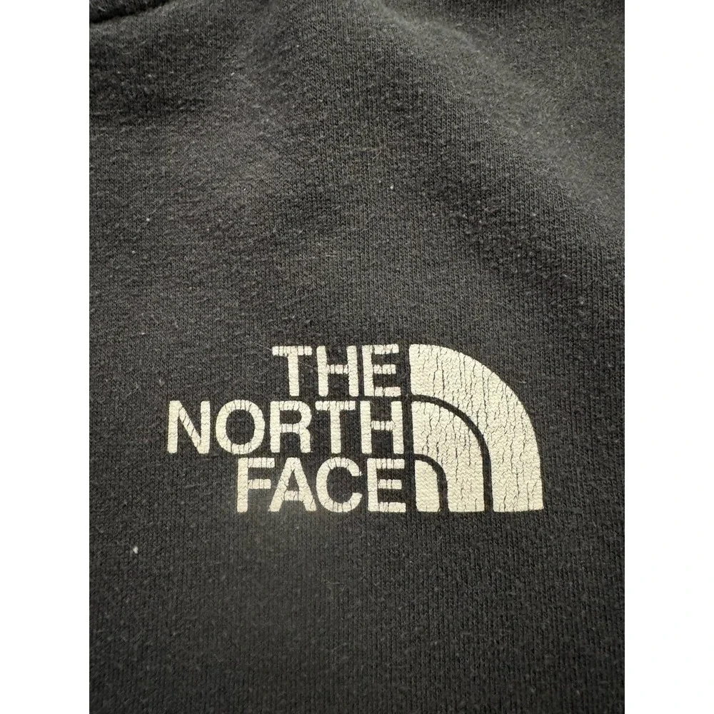 The North Face Hoodie Mens Small Black Graphic Outdoor Hiking Casual Sweatshirt